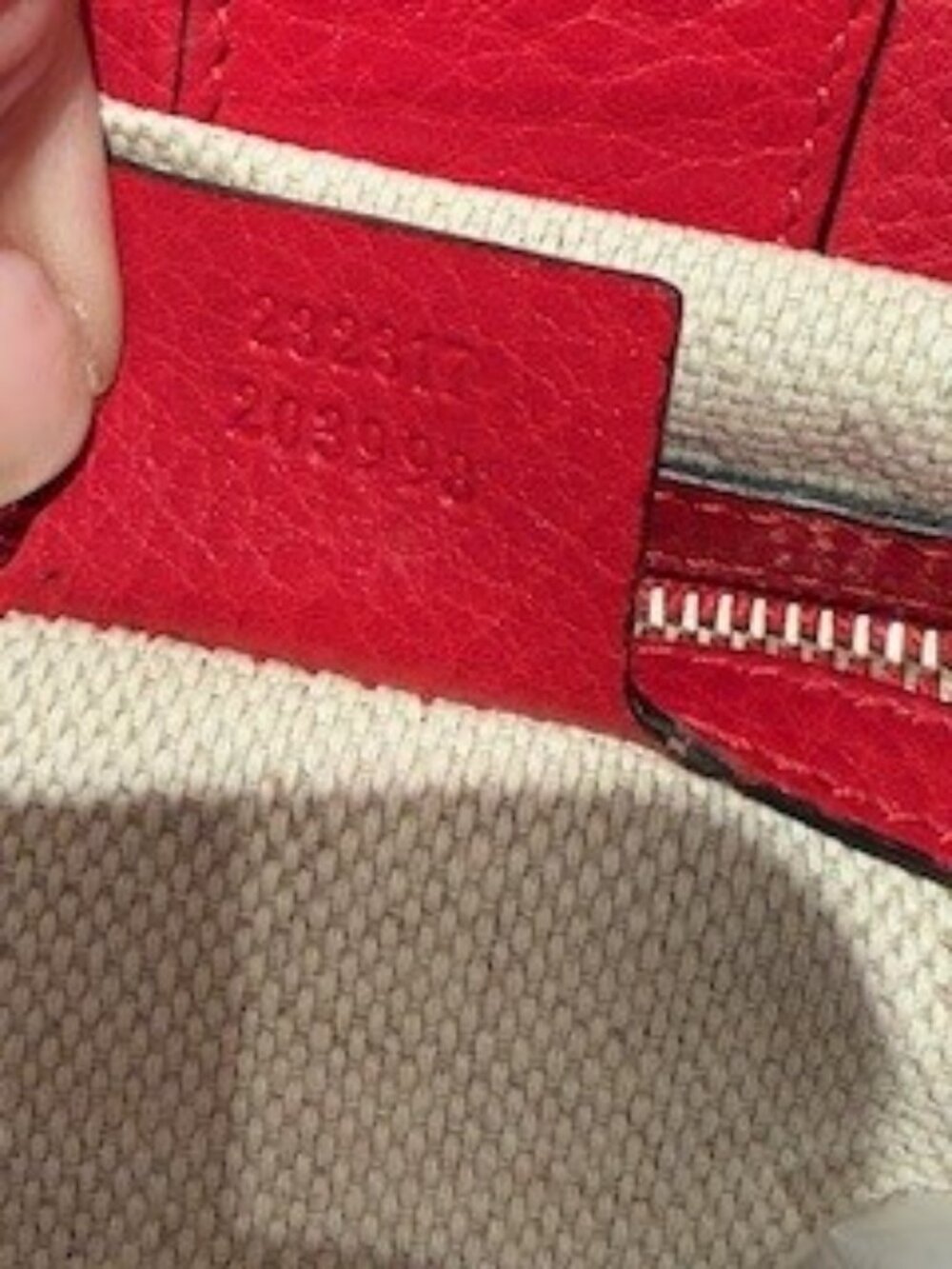 GUCCI DIANA BAMBOO TOP HANDLE TWO-WAY TOTE IN GG CANVAS AND RED LEATHER TRIM
